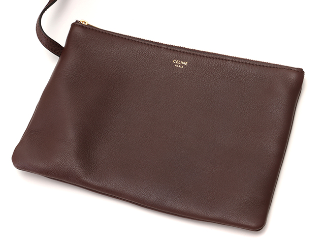 CELINE アビー ダークブラウン レザー 【471】SK の購入なら「質」の