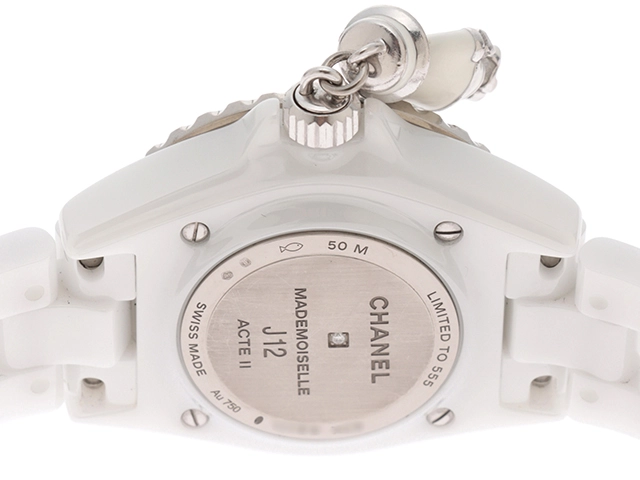 CHANEL シャネル　J12 ACTEⅡ Sクリスタルベゼル　H6478　セラミック/ホワイトゴールド/ダイヤ/ステンレス　555本限定　レディース　クォーツ　2143400220932【432】
