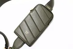 FENDI フェンディ ピーカブーアイコニック エッセンシャリー 8BN302 カーキ レザー phoneケース付き 【460】2143400221236