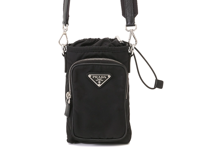 PRADA プラダ スマホケース ブラック ナイロン PRADA プラダ Re-Nylon スマートフォンケース ブラック ナイロン