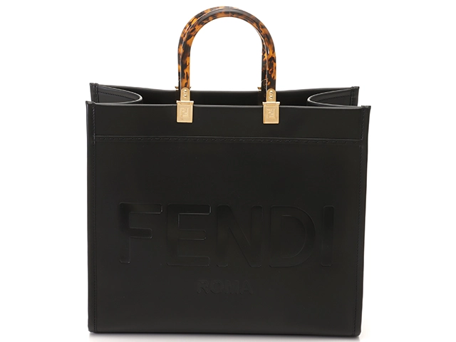 FENDI フェンディ サンシャイン ミディアム トートバッグ ブラック カーフ【433】 の購入なら「質」の大黒屋（公式）