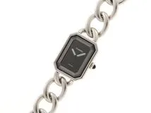 CHANEL シャネル プルミエールL SS クォーツ ブラック文字盤