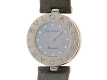 BVLGARI　ブルガリ　B-zero1　ブルーシェル/12PD　ステンレス/レザーベルト【430】2143400225999