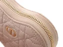 Dior　ディオール　カナージュ Caroチェーンハートポーチ　マカロンピンク　ラムスキン　S4210UJNH_M17N【431】2143400226521