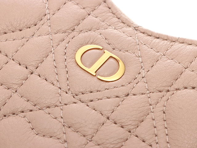 Dior　ディオール　カナージュ Caroチェーンハートポーチ　マカロンピンク　ラムスキン　S4210UJNH_M17N【431】2143400226521