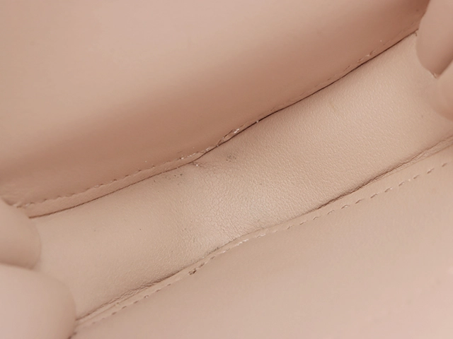 Dior　ディオール　カナージュ Caroチェーンハートポーチ　マカロンピンク　ラムスキン　S4210UJNH_M17N【431】2143400226521