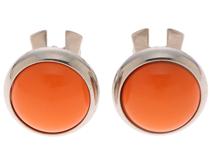 HERMES　エルメス　エクリプスピアス　オレンジ　SS　エナメル【431】2143400227504