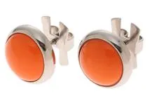 HERMES エルメス エクリプスピアス オレンジ SS エナメル【431