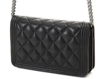 CHANEL ボーイシャネル チェーンウォレット ブラック/SV