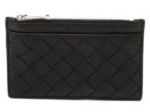 BOTTEGA　VENETA　ボッテガ・ヴェネタ　イントレチャート　フラグメントケース　608784　ブラック　レザー　コインケース【207】2143400228112