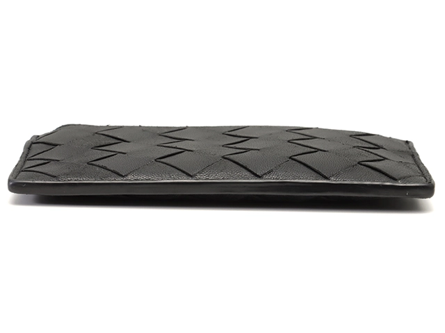 BOTTEGA　VENETA　ボッテガ・ヴェネタ　イントレチャート　フラグメントケース　608784　ブラック　レザー　コインケース【207】2143400228112