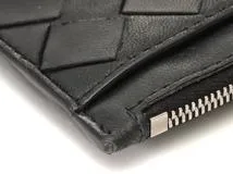 BOTTEGA　VENETA　ボッテガ・ヴェネタ　イントレチャート　フラグメントケース　608784　ブラック　レザー　コインケース【207】2143400228112