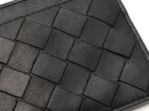 BOTTEGA　VENETA　ボッテガ・ヴェネタ　イントレチャート　フラグメントケース　608784　ブラック　レザー　コインケース【207】2143400228112