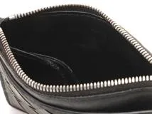 BOTTEGA　VENETA　ボッテガ・ヴェネタ　イントレチャート　フラグメントケース　608784　ブラック　レザー　コインケース【207】2143400228112