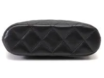 CHANEL シャネル マトラッセ ミニチェーンクラッチ ブラック GP