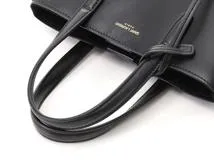 SAINT LAURENT　サンローラン　ミ二 トイ ショッピングバッグ　773995　ブラック　レザー　２wayショルダーバッグ　2143400228181【207】