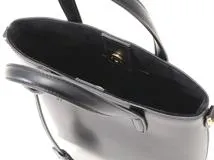 SAINT LAURENT　サンローラン　ミ二 トイ ショッピングバッグ　773995　ブラック　レザー　２wayショルダーバッグ　2143400228181【460】