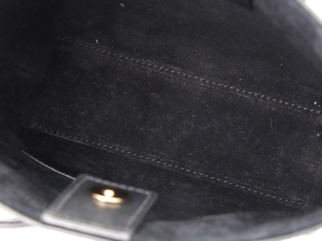 SAINT LAURENT サンローラン ミ二 トイ ショッピングバッグ 773995 ブラック レザー 2wayショルダーバッグ 2143400228181【460】