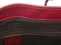 GUCCI　グッチ　トートバッグ　ベージュ／レッド　GGキャンバス／レザー　113019【434】2143400229836