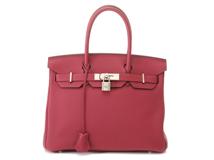HERMES　エルメス　バーキン30　ルージュグレナ　SV　A刻印（2017年頃製造）トゴ【431】2143400230856