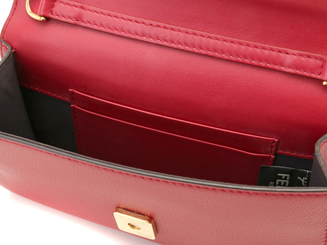 FENDI フェンディ エフイズ ズッカ レザー 2WAYショルダーバッグ