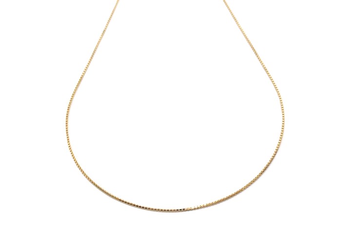18金　巻きグソネックレス　45センチ ゴールド チェーン ネックレス 18金 K18 オクトストロー 幅0.8mm