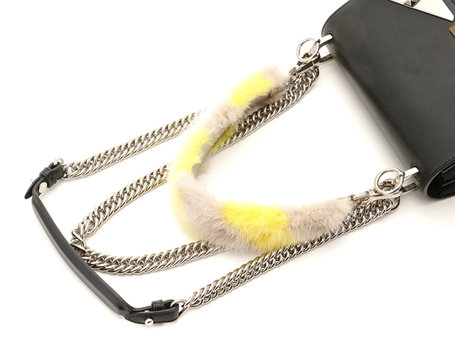 FENDI　フェンディ　バッグ　モンスター　ミニキャナイ　8M0381　ブラック　カーフ【431】2143400232591