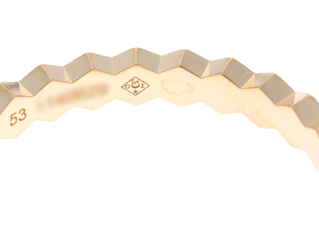 CHAUMET ショーメ ビーマイラブハニカム リング K18 ゴールド 53号 ダイヤモンド 1.7g 2143400232690【432】