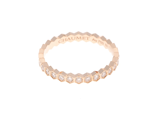 【人気商品！】 CHAUMET ショーメ K18ピンク リング ビーマイラブハニカム アクセサリー