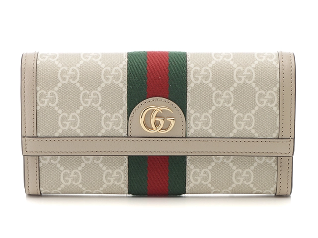 GUCCI GGパターン 長財布ベージュ 未使用 正規箱付き GUCCI グッチ 長財布 オフィディア GGコンチネンタル ウォレット