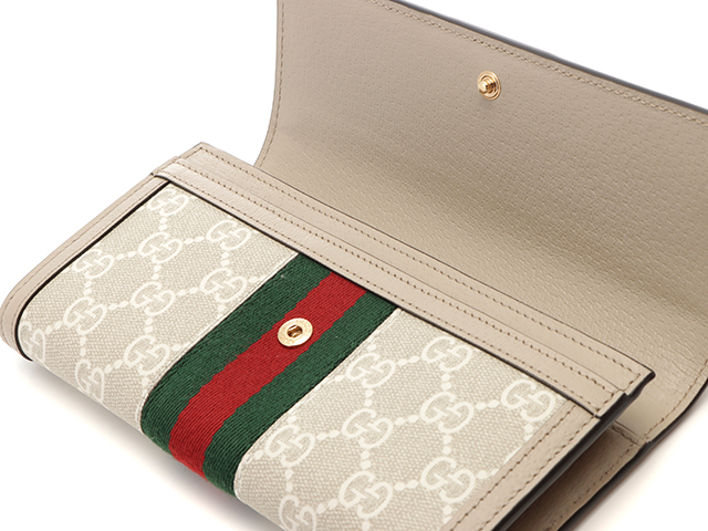グッチ 長財布 財布 ウォレット GGキャンバス ホワイト GUCCI グッチ 長財布 オフィディア GGコンチネンタル ウォレット