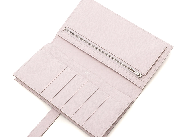 HERMES　 エルメス　ベアンスフレ　モーヴペール　シルバー金具　ヴォーエプソン　B刻印（2023年頃製造）　2143400236827【432】