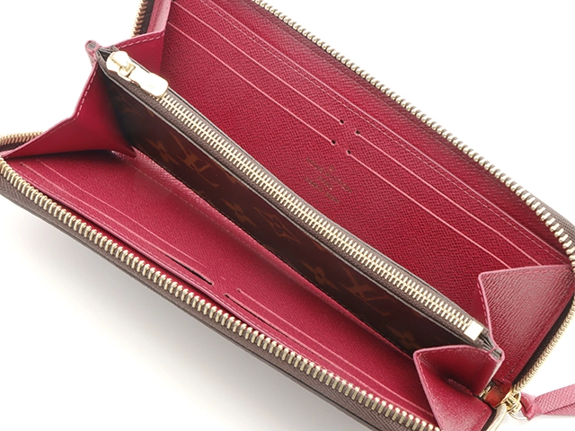 LOUIS VUITTON　ルイ・ヴィトン　ポルトフォイユ・クレマンス　モノグラム　フューシャ　M60742　2143400236858　【437】