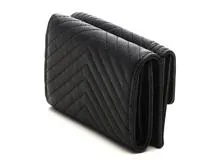 CHANEL シャネル ボーイシャネルVステッチ コンパクトウォレット 三