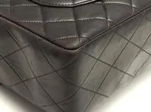 CHANEL シャネル デカマトラッセ３０ Ｗチェーンショルダー ブラック/ゴールド金具 ラムスキン 【472】YY