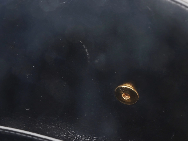 CHANEL シャネル デカマトラッセ３０ Ｗチェーンショルダー ブラック/ゴールド金具 ラムスキン 【472】YY