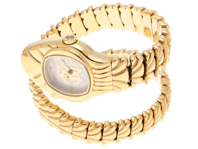 Roberto Cavalli byFRANCK MULLER ロベルト・カヴァリ バイ フランク・ミュラー RV1L115M0031 SS(YGコーティング加工)  ホワイトシェル文字盤 クォーツ 【460】2143400238241