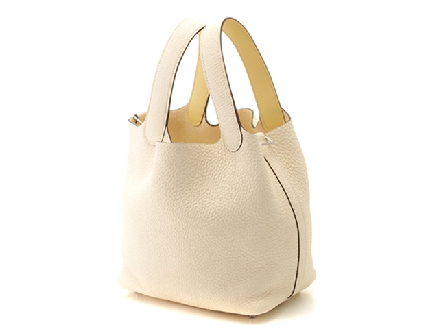 HERMES 　エルメス　ピコタンロックPM　エクラクレ／ジョーヌプッサン／SV　Y刻印約2020年　433