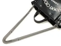 JIMMY CHOO　ジミーチュウ　2wayショルダーバッグ　スタッズ　ヴァレンヌスモール　　パテントレザー　ブラック【472】HA