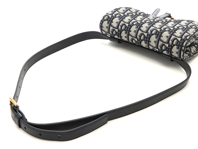 Dior　ディオール　オブリーク　サドルベルトポーチ　ネイビー　S5619CTZQ　【472】KS