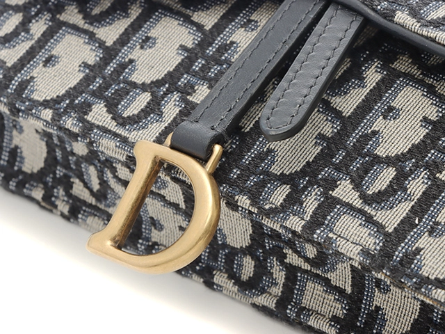 Dior　ディオール　オブリーク　サドルベルトポーチ　ネイビー　S5619CTZQ　【472】KS
