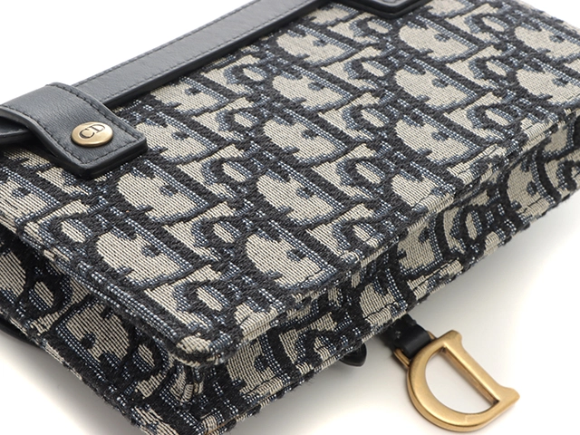 Dior　ディオール　オブリーク　サドルベルトポーチ　ネイビー　S5619CTZQ　【472】KS