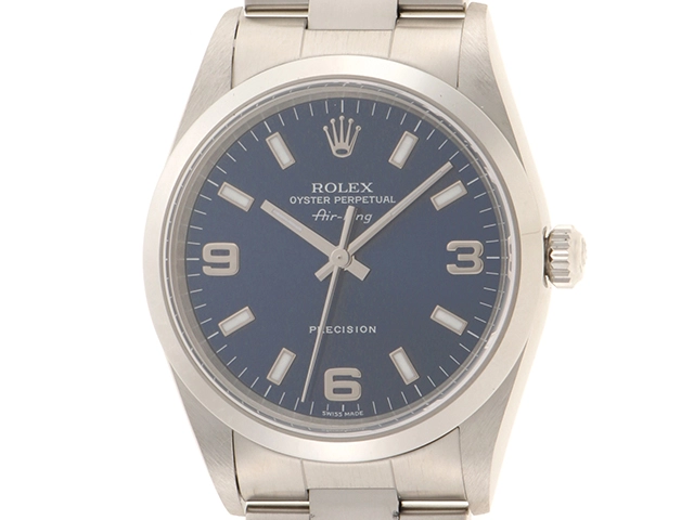 ROLEX ロレックス エアキング 14000 自動巻き SS製 ブルー文字盤 メンズ 【432】2143500014073  の購入なら「質」の大黒屋（公式）