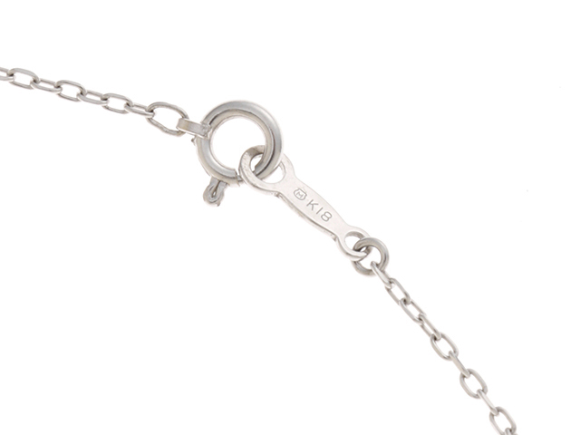MIKIMOTO ミキモト ホワイトゴールド ダイヤモンド ネックレス K18WG 
