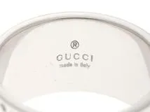 GUCCI グッチ アイコンワイドリング 指輪 WG ホワイトゴールド 6号