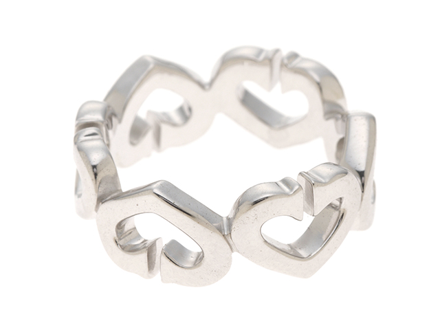 Cartier　カルティエ　リング　指輪　Cハートリング　ホワイトゴールド　ダイヤモンド　6.5ｇ　48号（日本サイズ8号）【432】