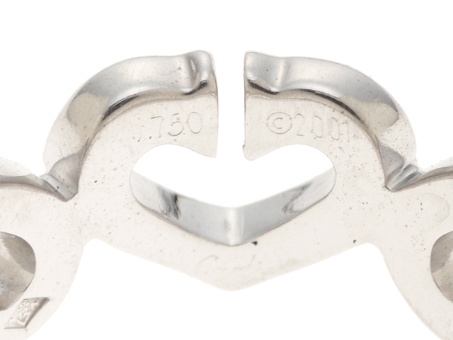 Cartier　カルティエ　リング　指輪　Cハートリング　ホワイトゴールド　ダイヤモンド　6.5ｇ　48号（日本サイズ8号）【432】