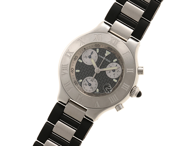 55440円 新作 カルティエ Cartier 腕時計 クォーツ クロノスカフ W10125U2