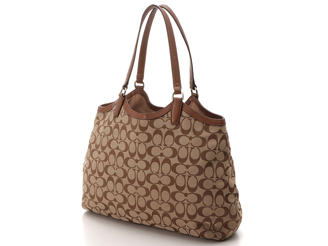 COACH コーチ シグネチャーハンドバック ベージュ F31444【205】 の