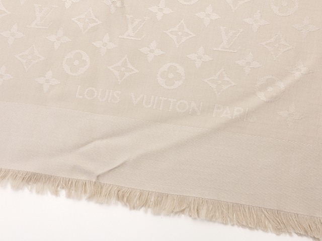LOUIS VUITTON ルイ・ヴィトン ショール・モノグラム グレージュ
